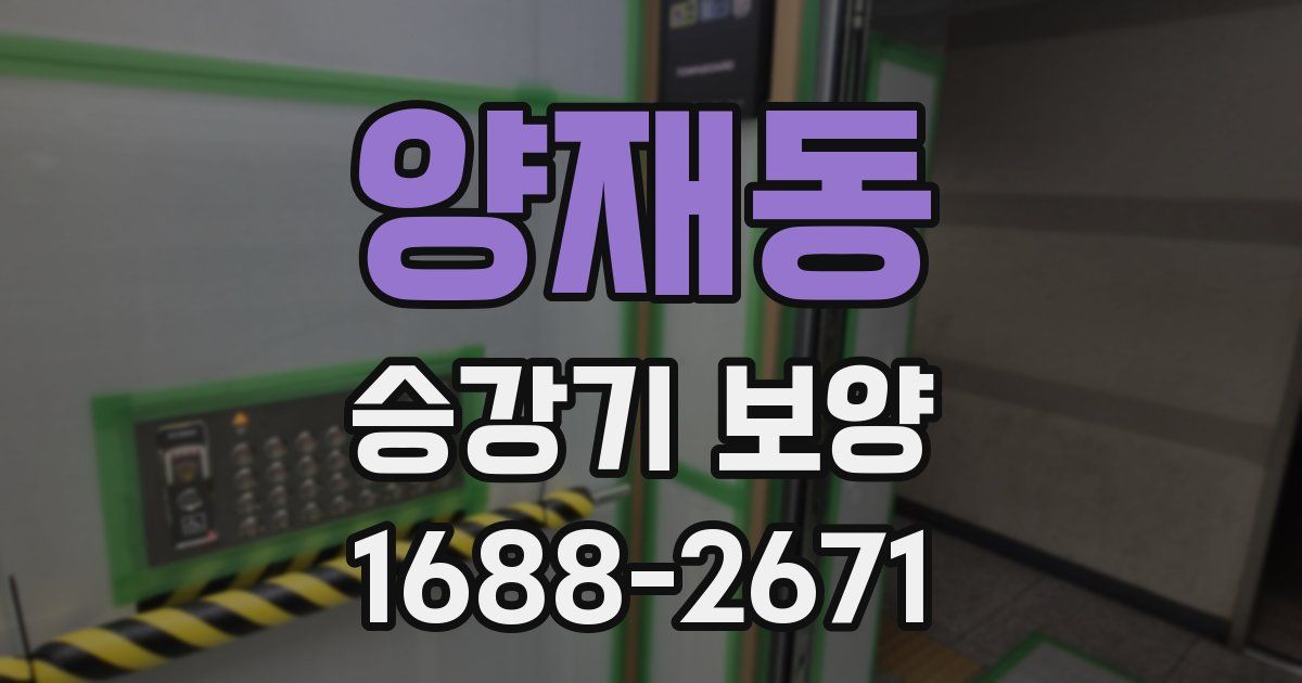 양재동 승강기 보양