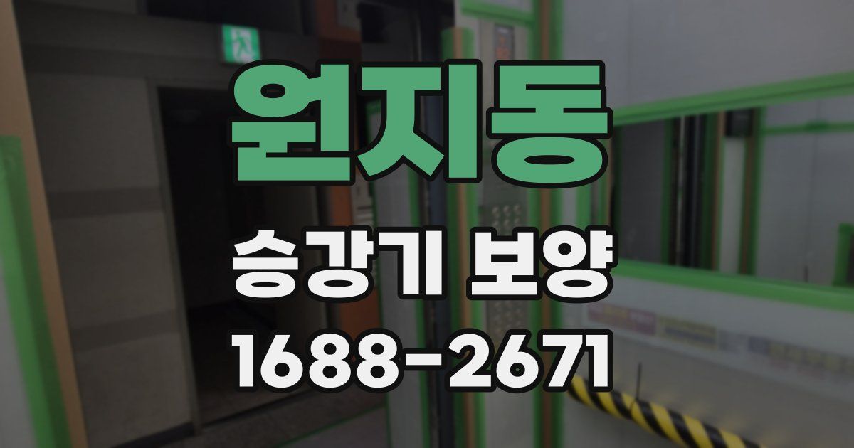 원지동 승강기 보양