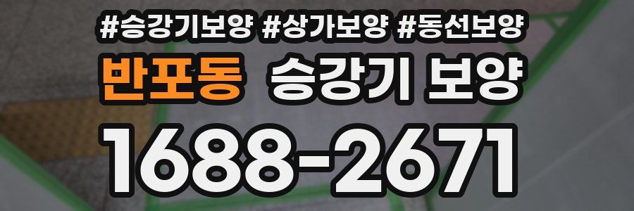 반포동 승강기 보양