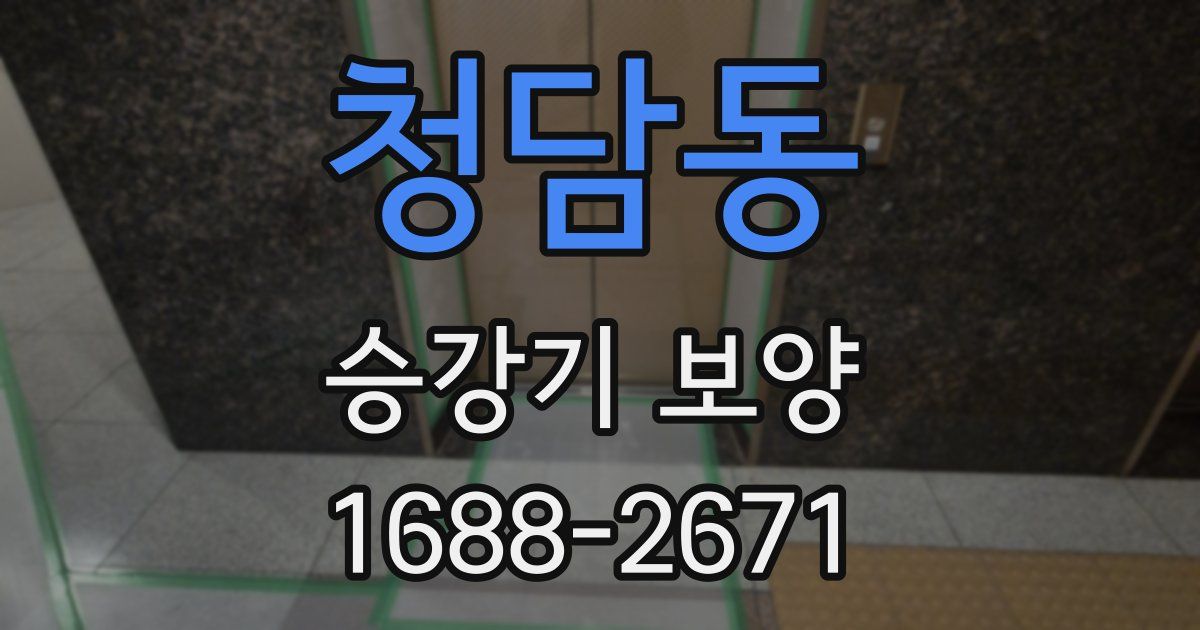 청담동 승강기 보양