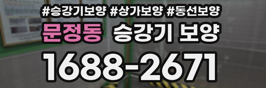 문정동 승강기 보양