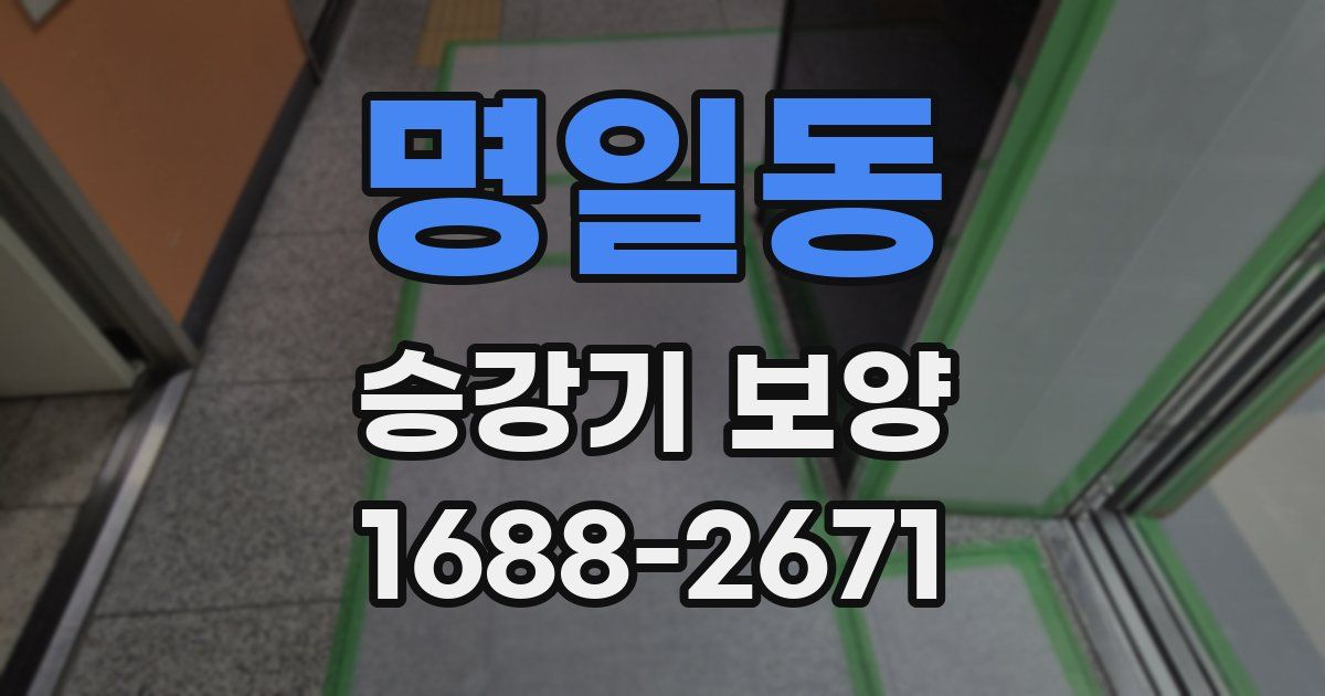 명일동 승강기 보양