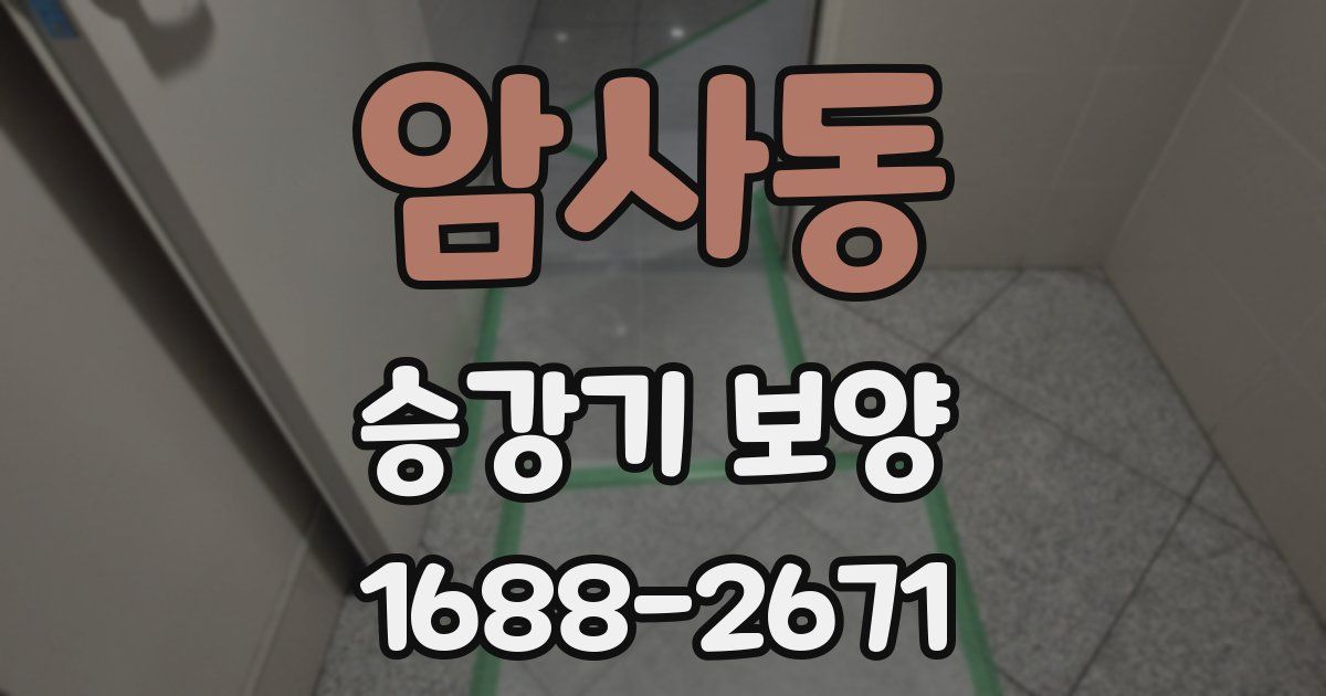 암사동 승강기 보양