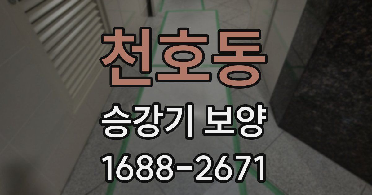 천호동 승강기 보양