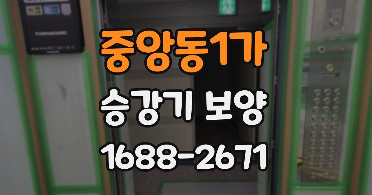 중앙동1가 승강기 보양