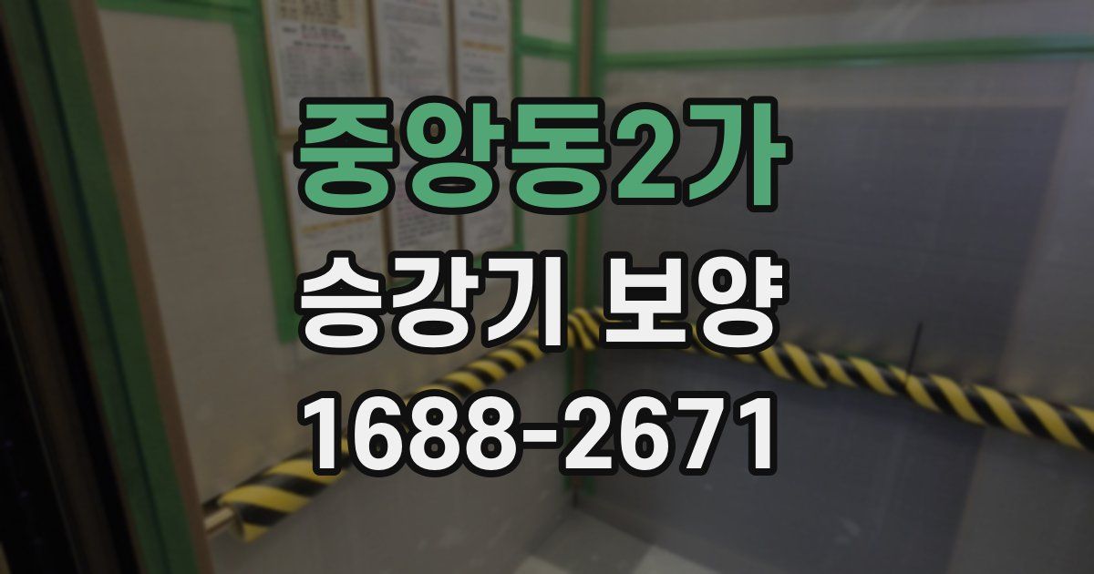 중앙동2가 승강기 보양