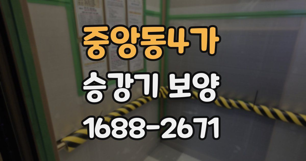 중앙동4가 승강기 보양