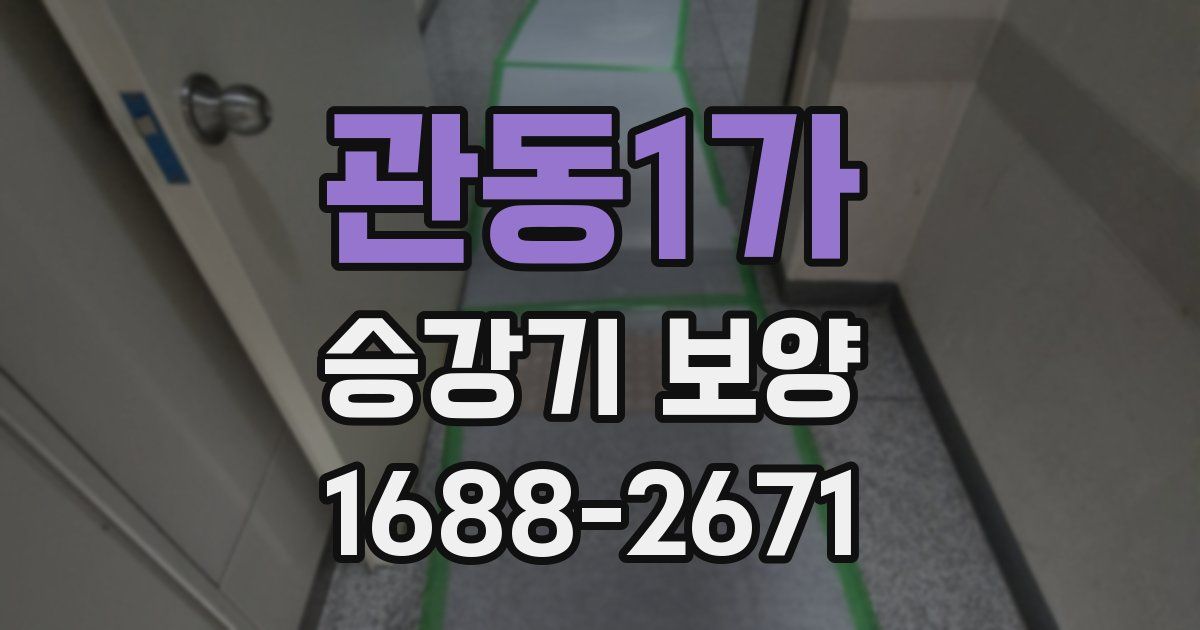 관동1가 승강기 보양