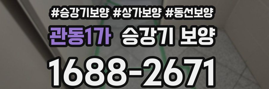 관동1가 승강기 보양