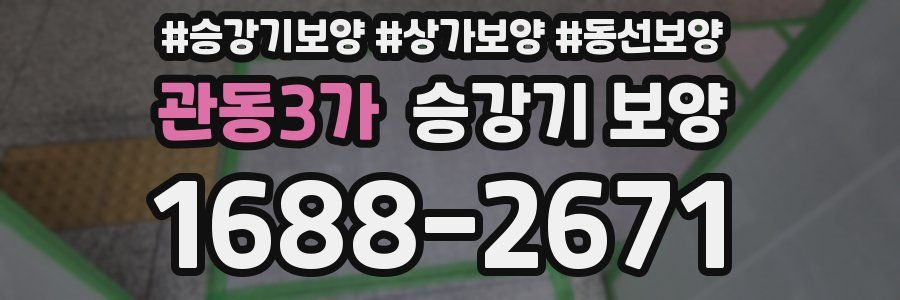 관동3가 승강기 보양