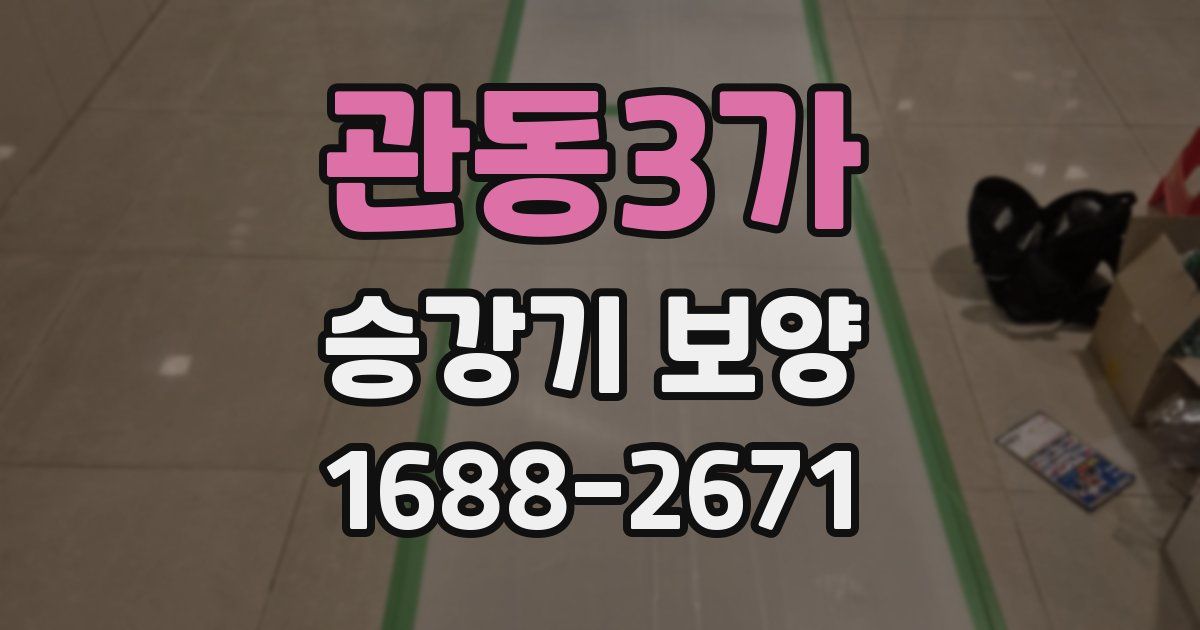 관동3가 승강기 보양
