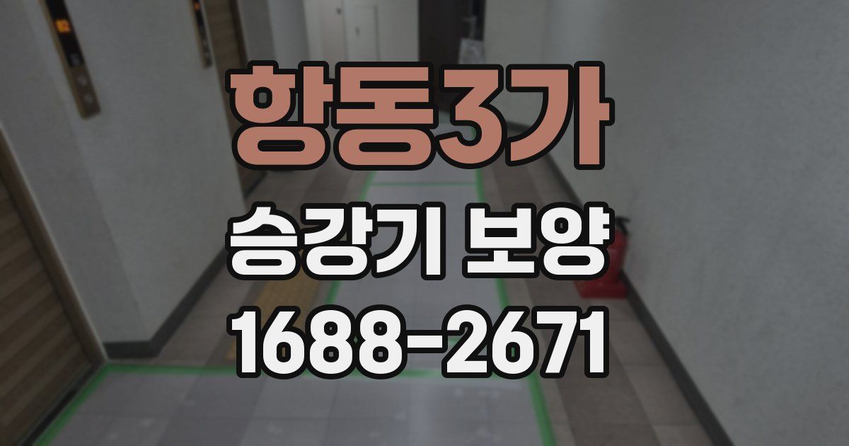 항동3가 승강기 보양