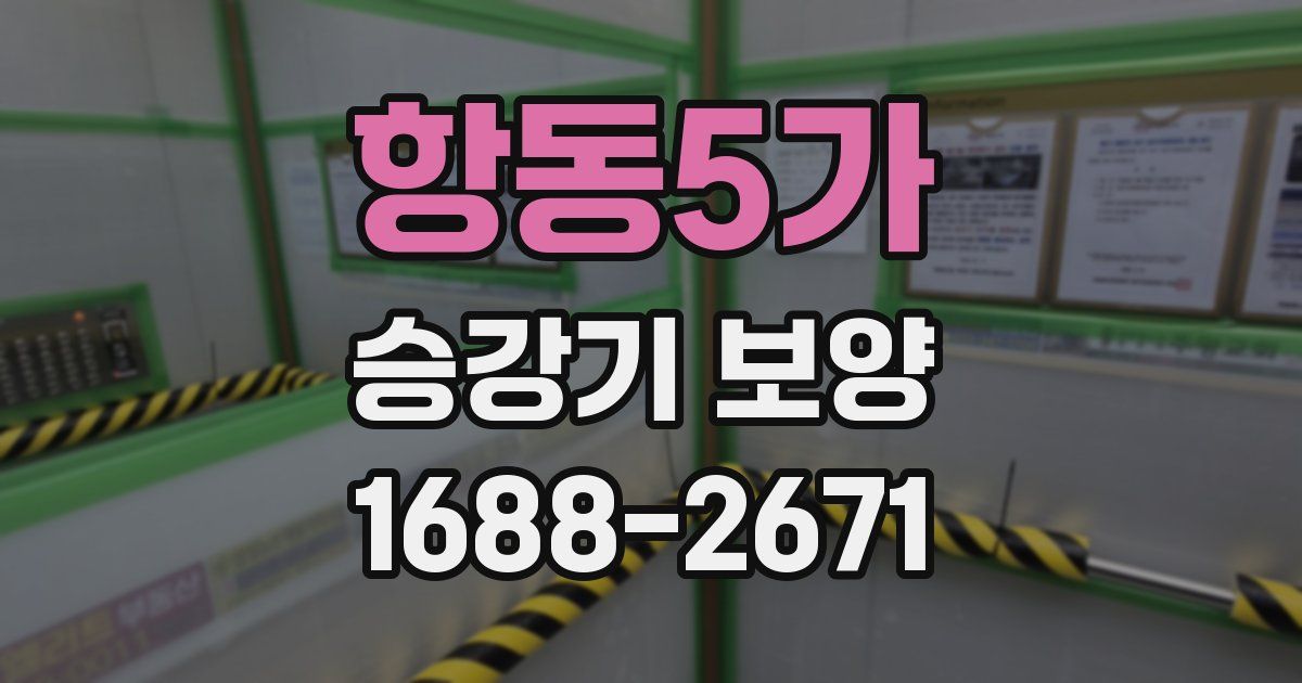 항동5가 승강기 보양