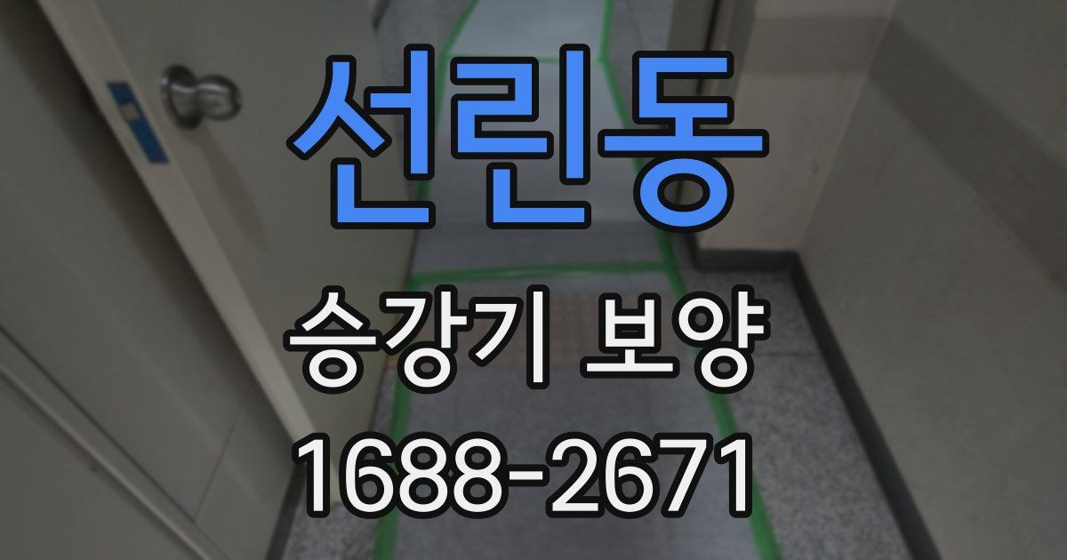 선린동 승강기 보양