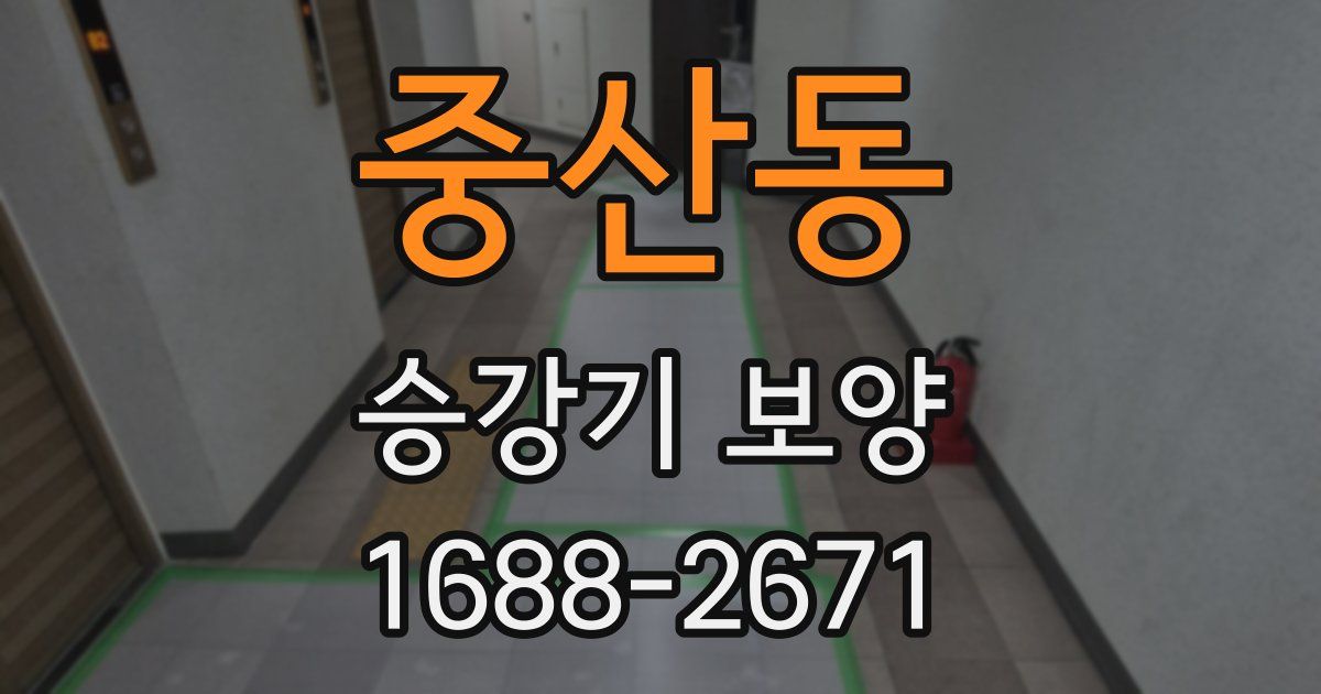 중산동 승강기 보양