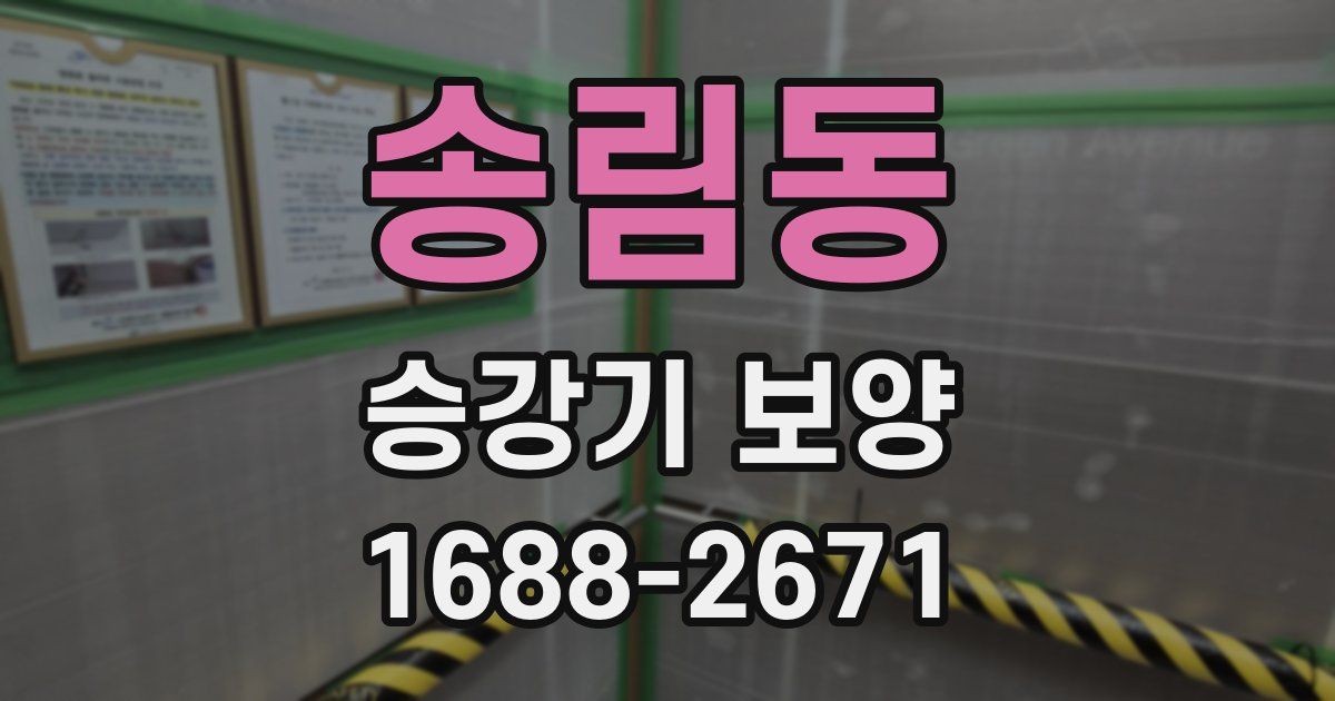 송림동 승강기 보양