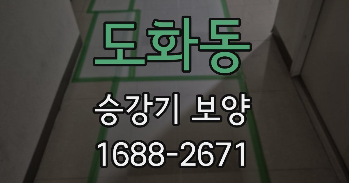도화동 승강기 보양