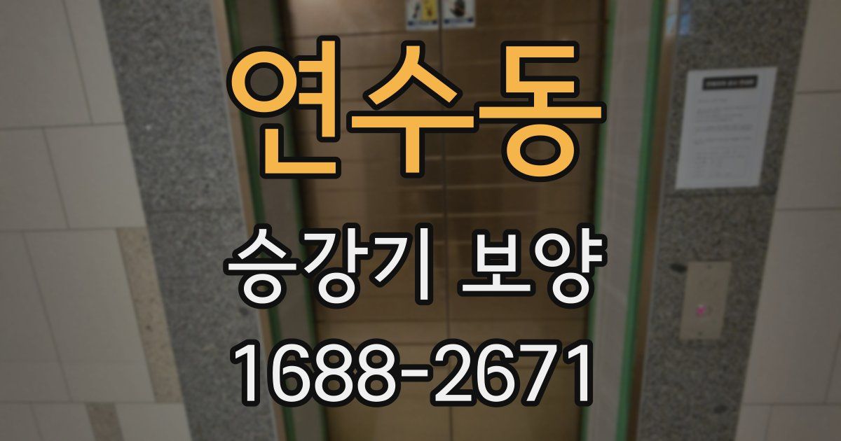연수동 승강기 보양