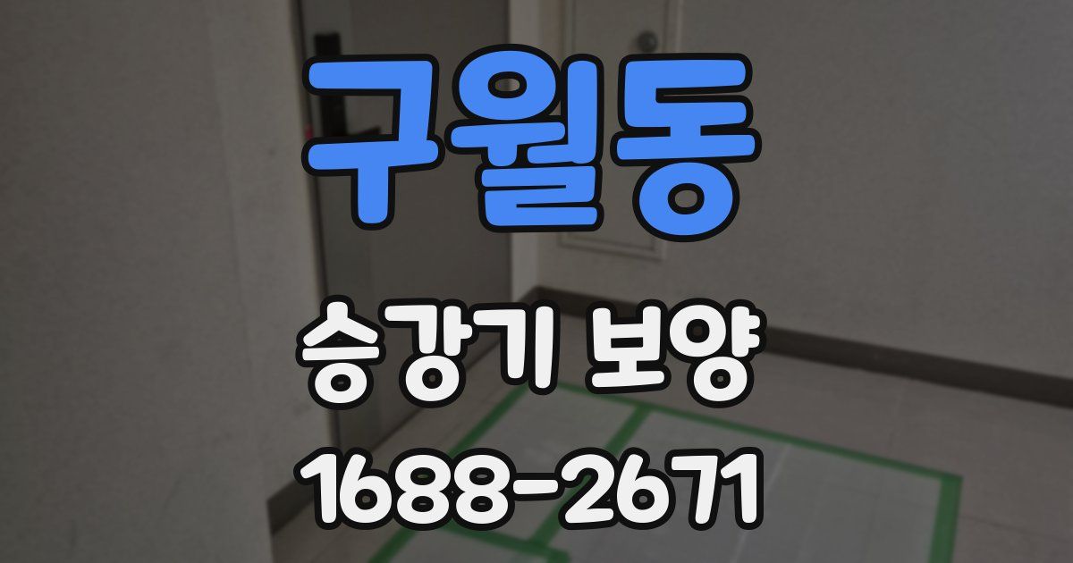 구월동 승강기 보양