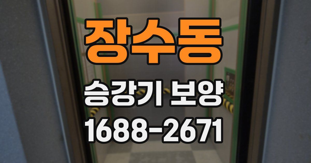 장수동 승강기 보양