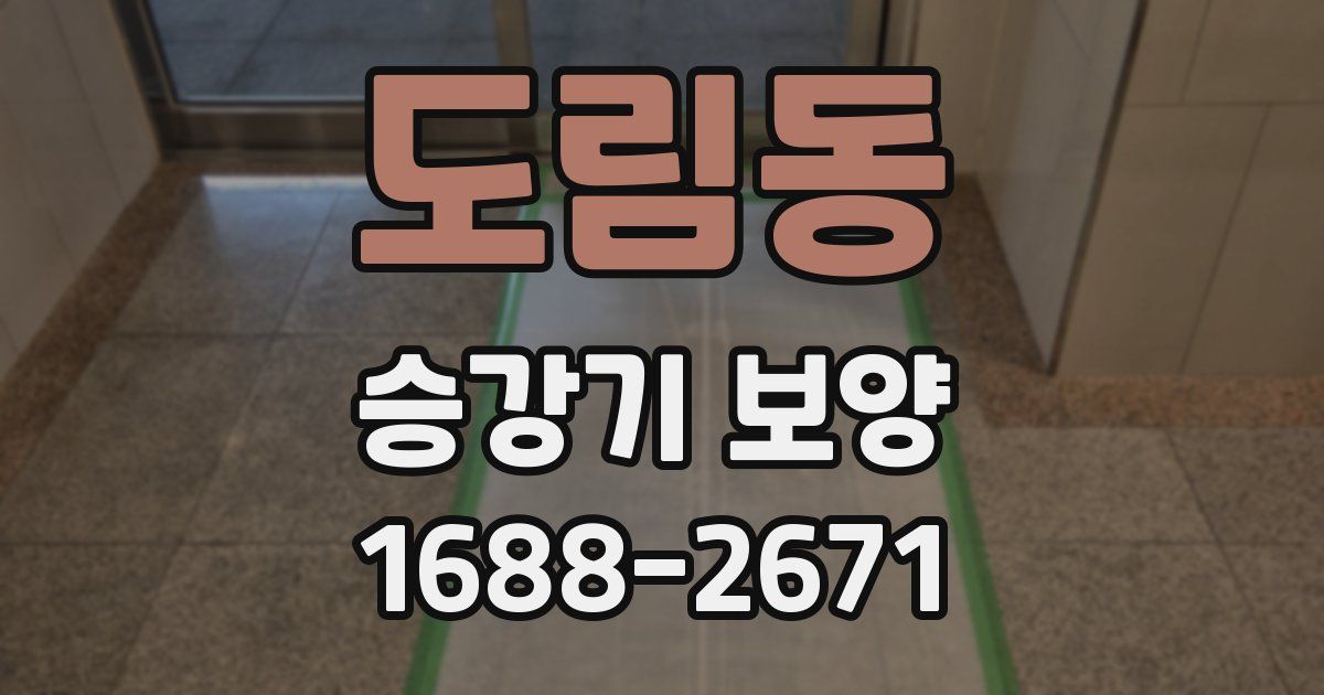 도림동 승강기 보양