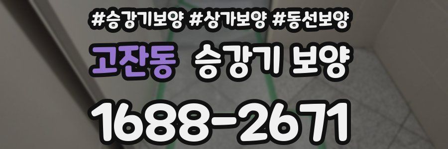 고잔동 승강기 보양