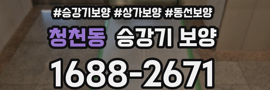 청천동 승강기 보양