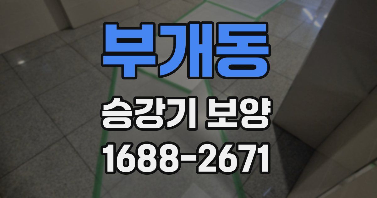 부개동 승강기 보양