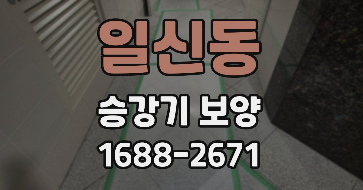 일신동 승강기 보양