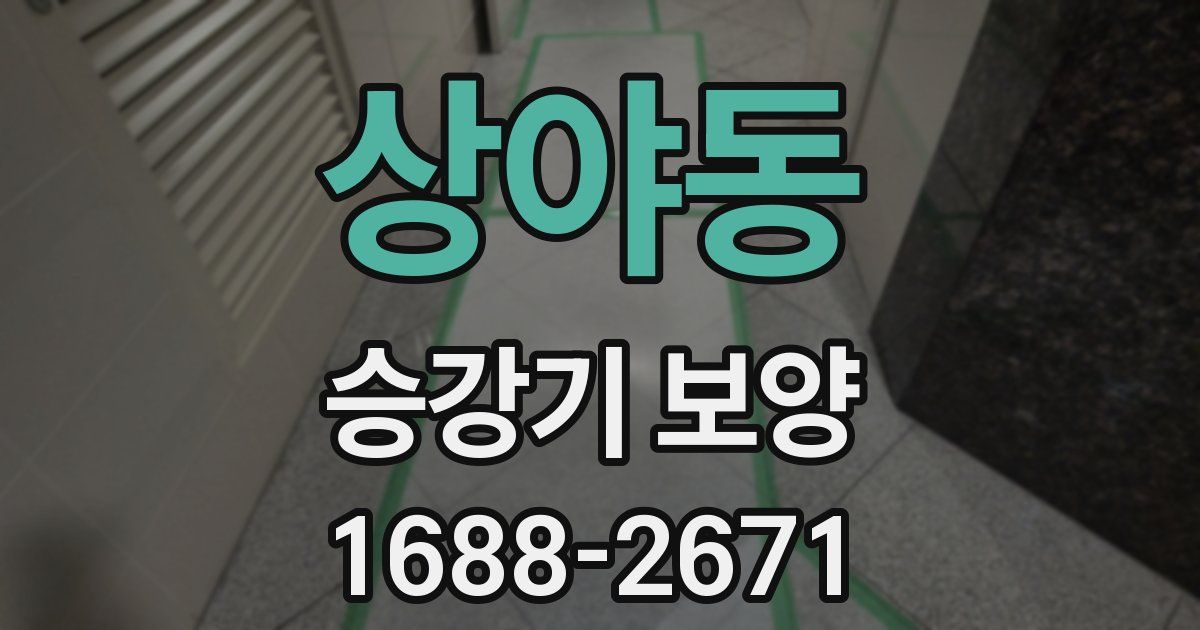 상야동 승강기 보양
