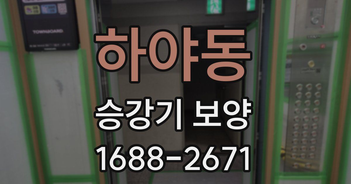하야동 승강기 보양