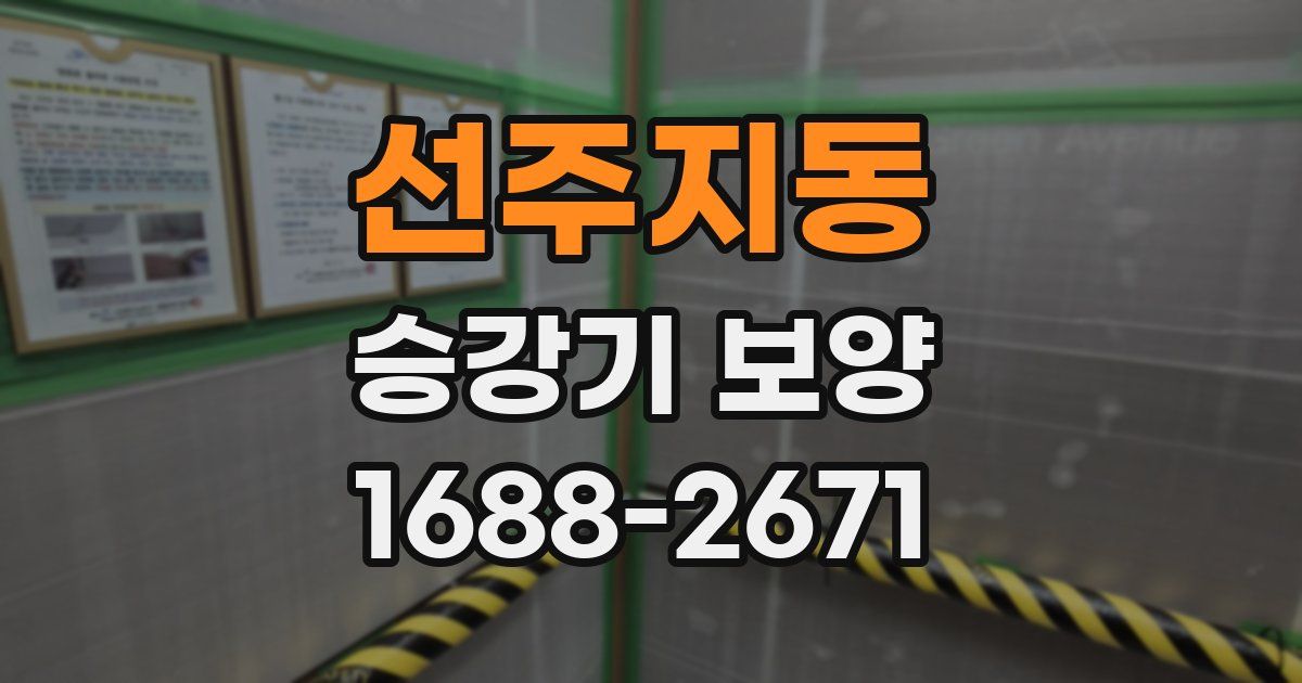 선주지동 승강기 보양