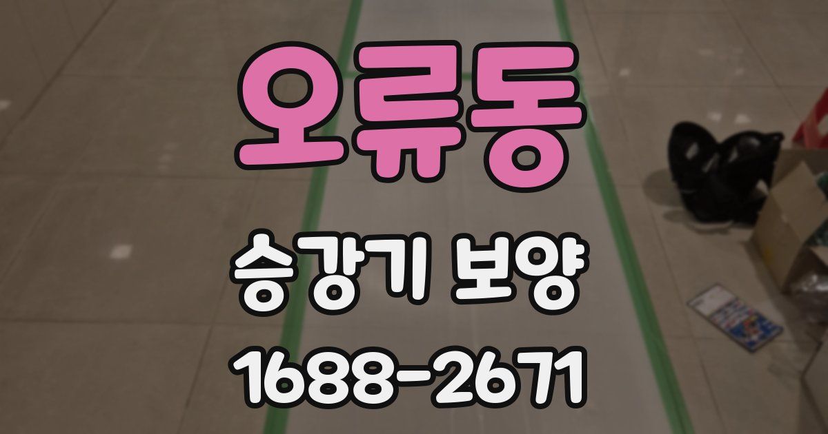 오류동 승강기 보양