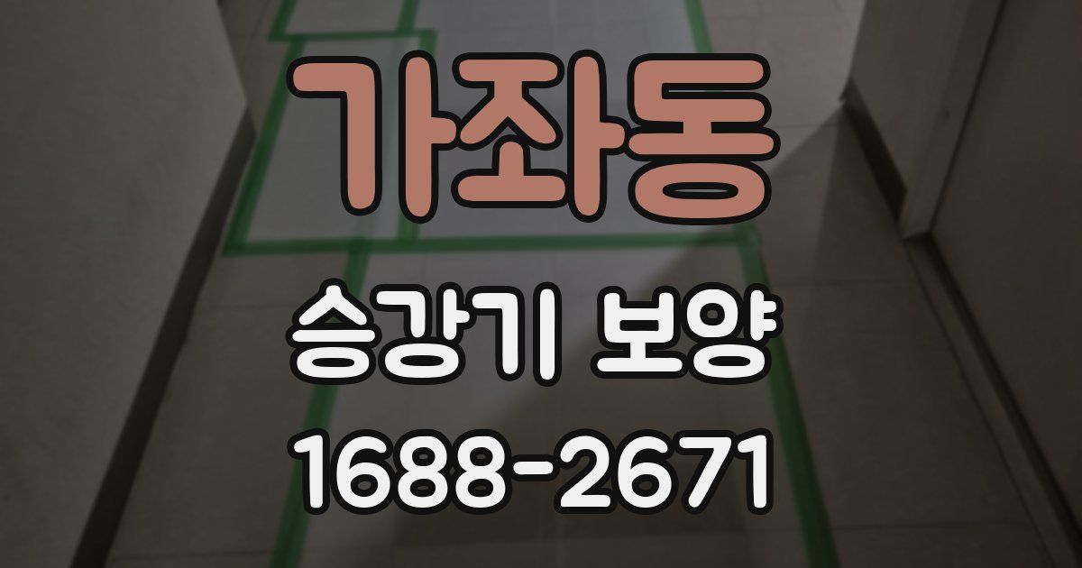 가좌동 승강기 보양