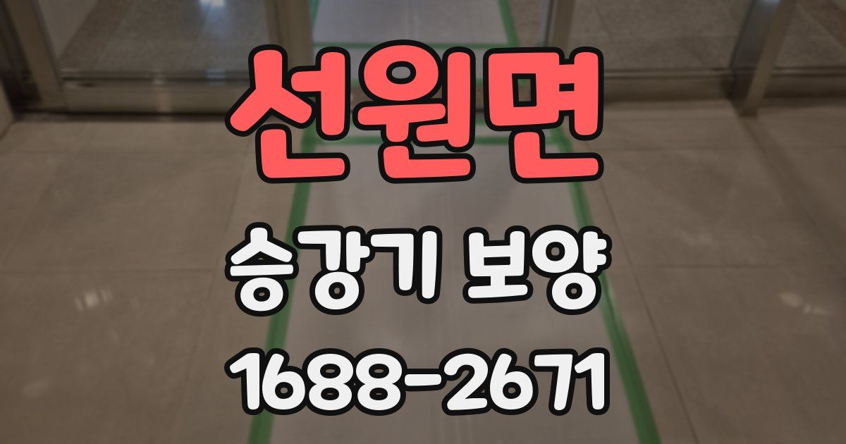 선원면 승강기 보양