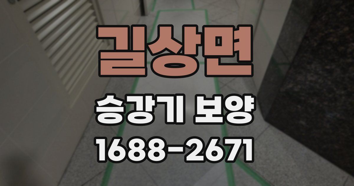 길상면 승강기 보양