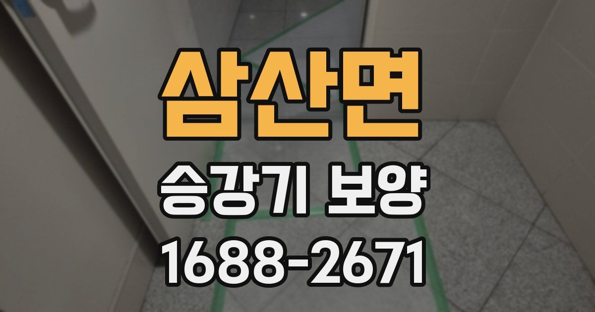 삼산면 승강기 보양