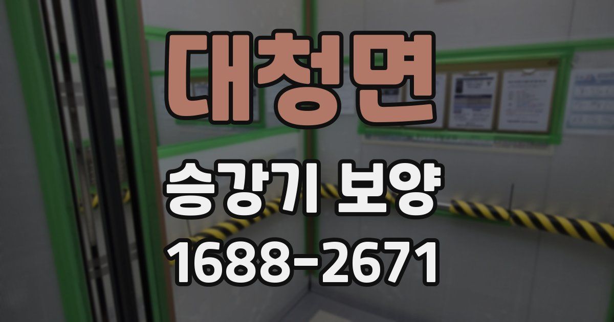 대청면 승강기 보양