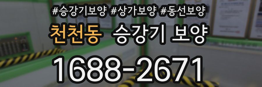 천천동 승강기 보양