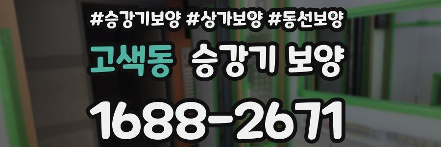고색동 승강기 보양