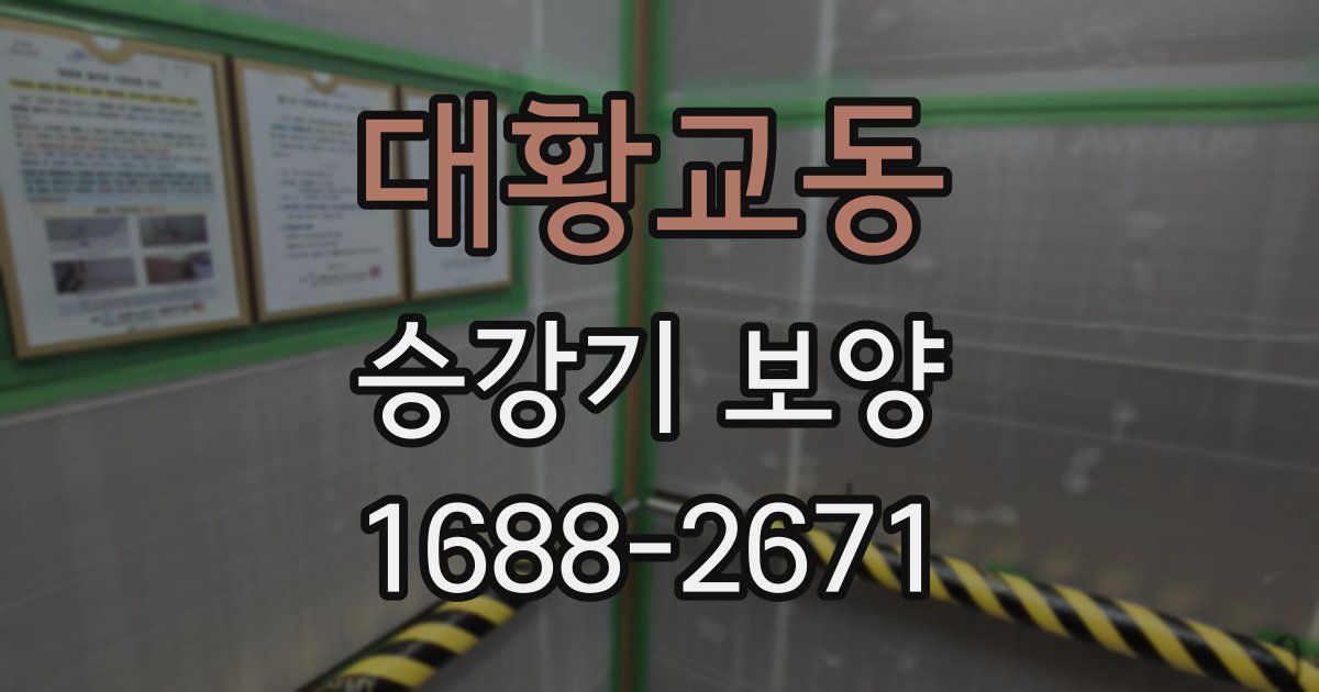 대황교동 승강기 보양