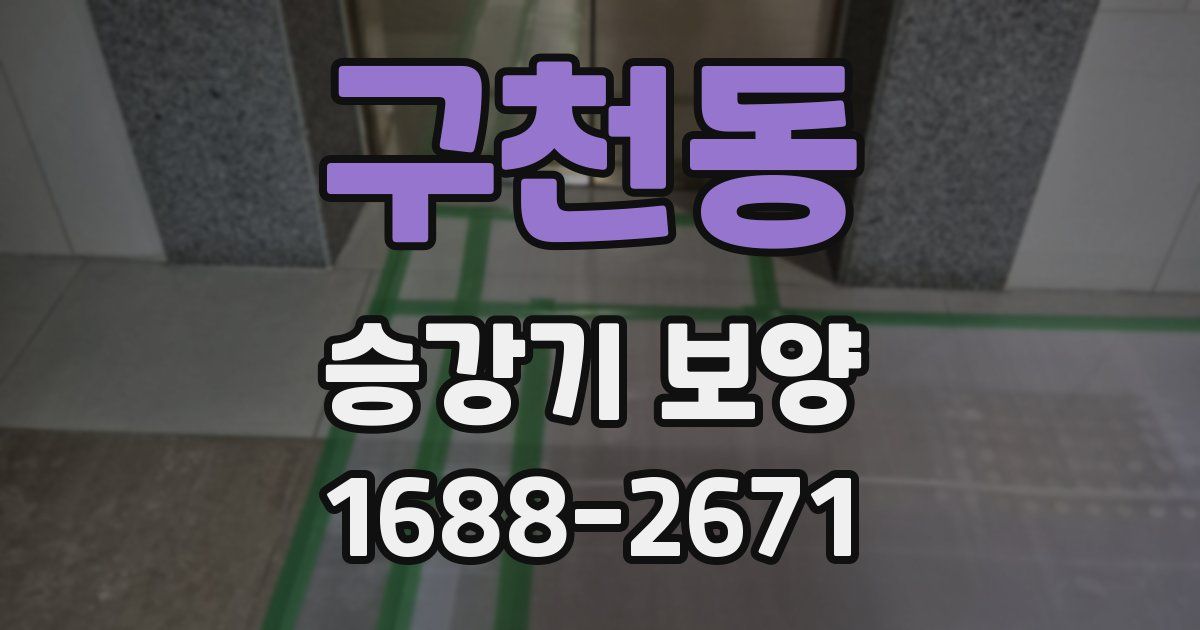 구천동 승강기 보양