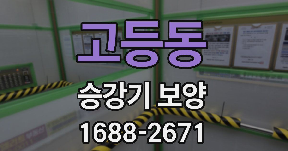 고등동 승강기 보양