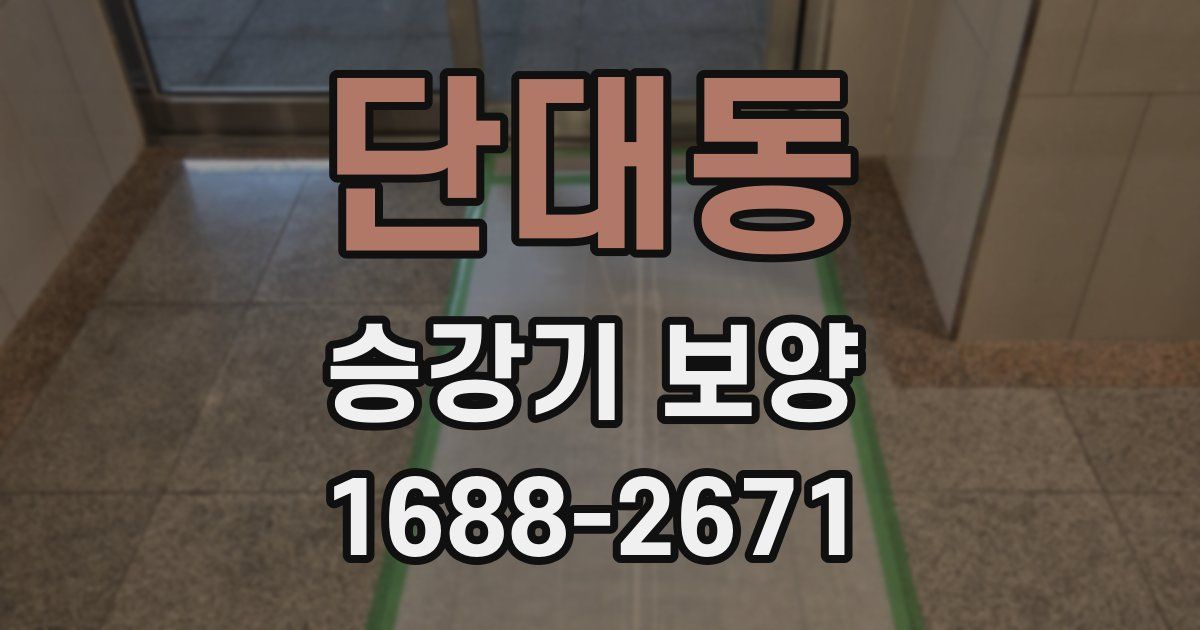 단대동 승강기 보양