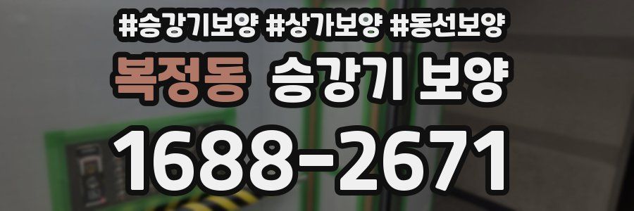 복정동 승강기 보양
