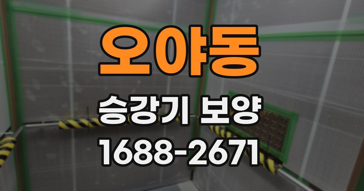 오야동 승강기 보양