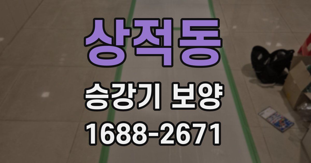 상적동 승강기 보양