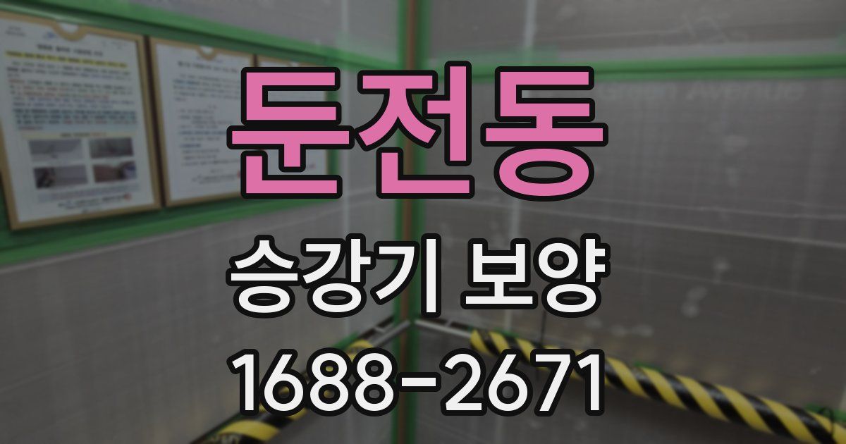 둔전동 승강기 보양