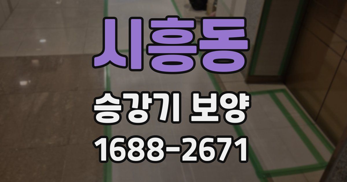 시흥동 승강기 보양