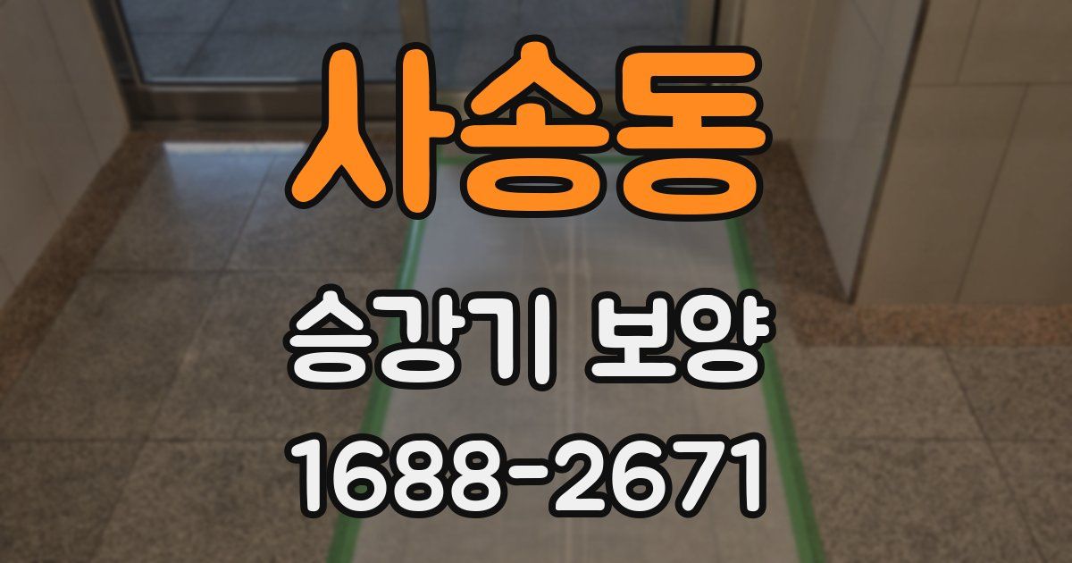 사송동 승강기 보양